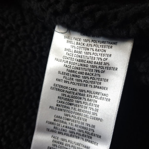 Levis Sherpa Lined Men's Black Leather Jacket Size Large - Picture 4 of 9